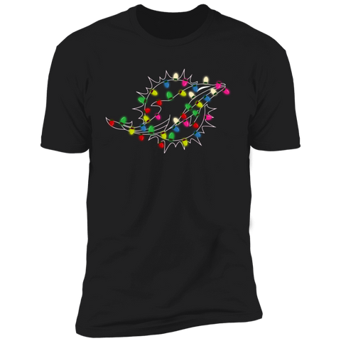 Miami Dolphins In The Christmas Lights Shirt NL3600 Next Level Premium Short Sleeve T-Shirt