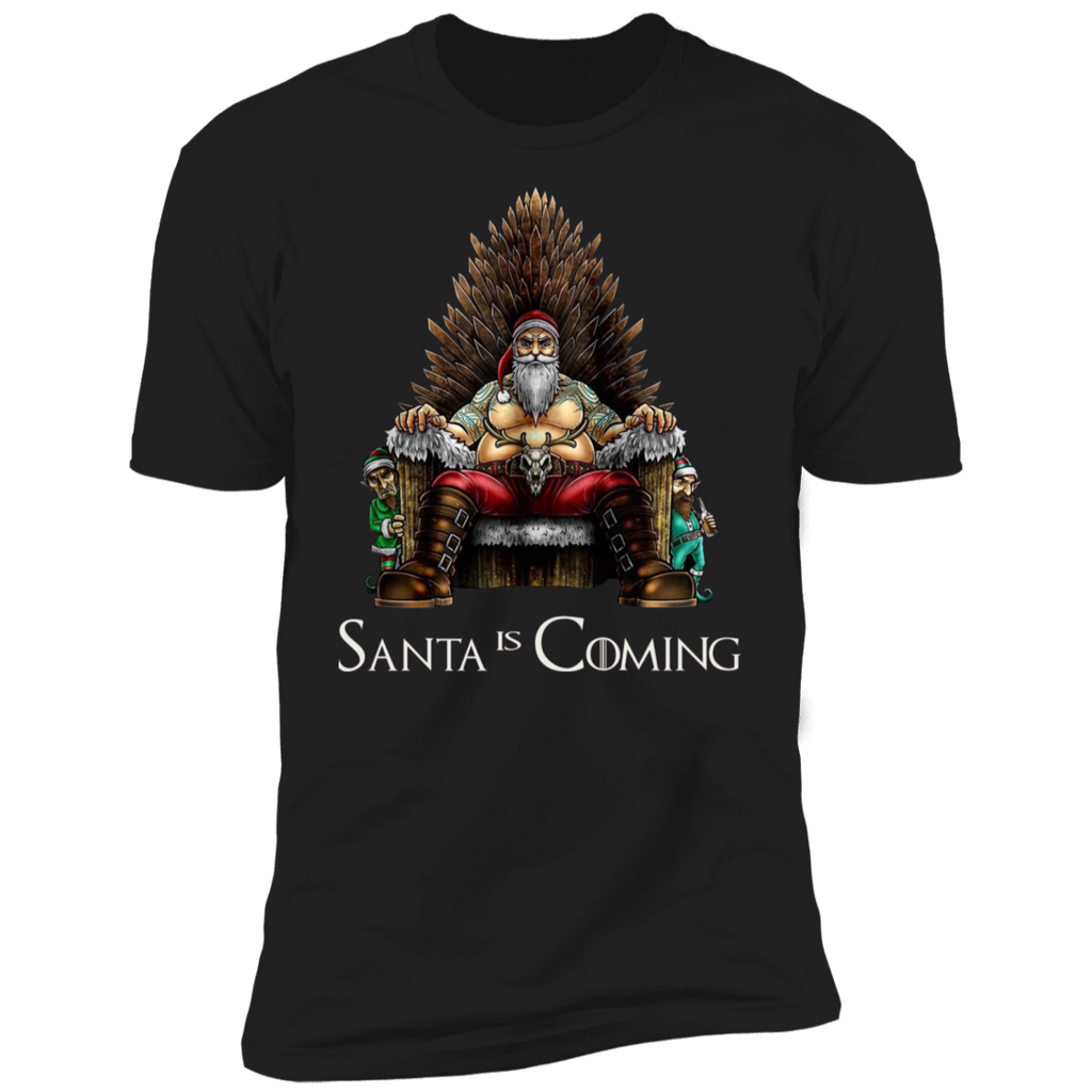 Santa is Coming Game Of Thrones Christmas T Shirt NL3600 Next Level Premium Short Sleeve T-Shirt