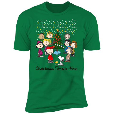 The Peanuts Gang Christmas Time Is Here Snoopy Shirt NL3600 Next Level Premium Short Sleeve T-Shirt