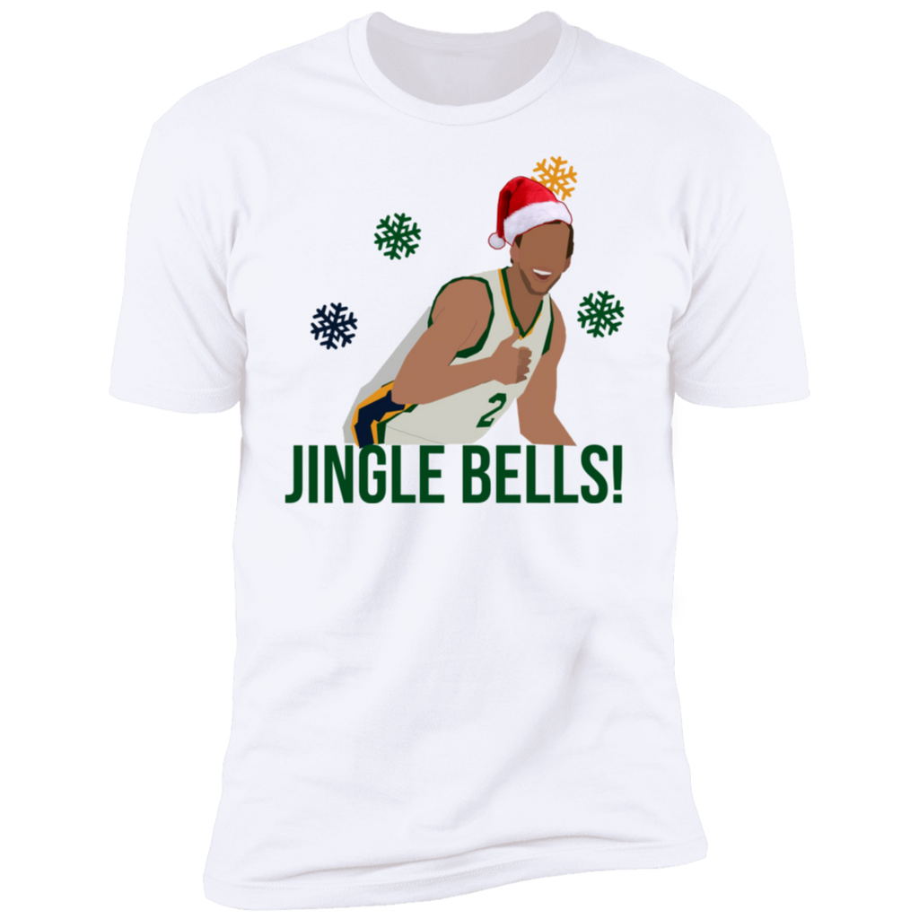 Joe Jingles 'Jingle Bells' Christmas Apparel - Utah Jazz NBA Shirt NL3600 Next Level Premium Short Sleeve T-Shirt