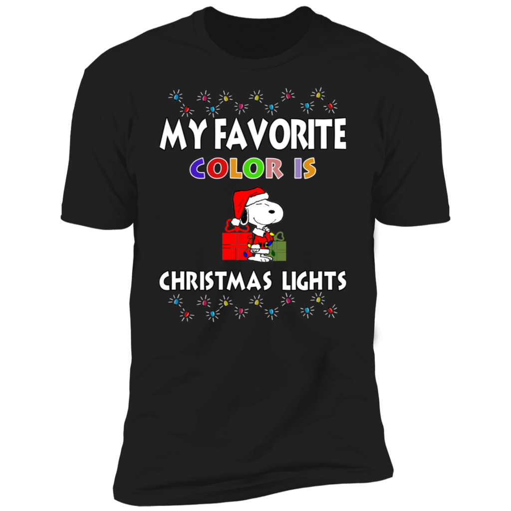 My Favorite Color Is Christmas Light Shirt Shirt NL3600 Next Level Premium Short Sleeve T-Shirt