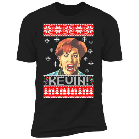 Kate McCallister - KEVIN Christmas Sweater Shirt NL3600 Next Level Premium Short Sleeve T-Shirt