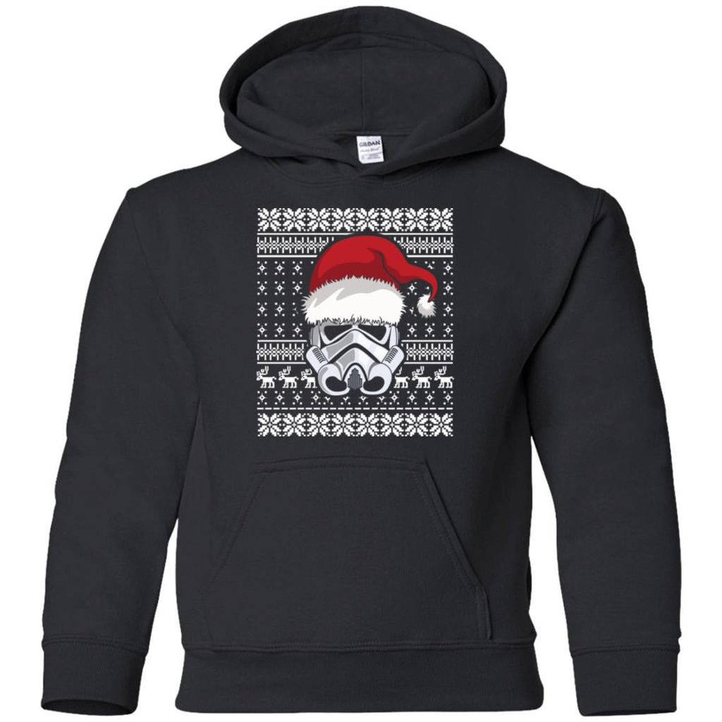 Stormtrooper Santa Christmas Ugly Shirt G185B Gildan Youth Pullover Hoodie
