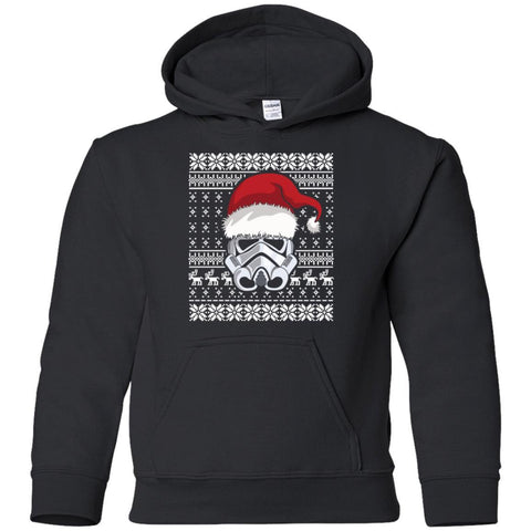 Stormtrooper Santa Christmas Ugly Shirt G185B Gildan Youth Pullover Hoodie