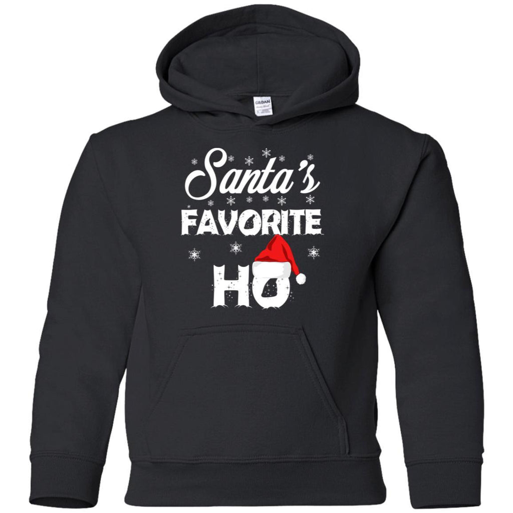 Santa's Favorite Ho Snowflake Funny Christmas shirt G185B Gildan Youth Pullover Hoodie