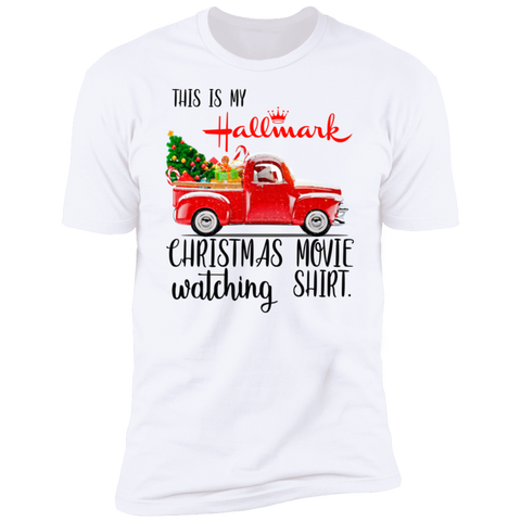 This is My Hallmark Christmas Movie Watching Shirt Funny Santa Claus Drive Truck Shirt NL3600 Next Level Premium Short Sleeve T-Shirt