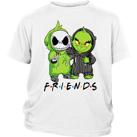 Funny Baby Jack Skellington and Grinch Friends Christmas Shirts District Youth Shirt