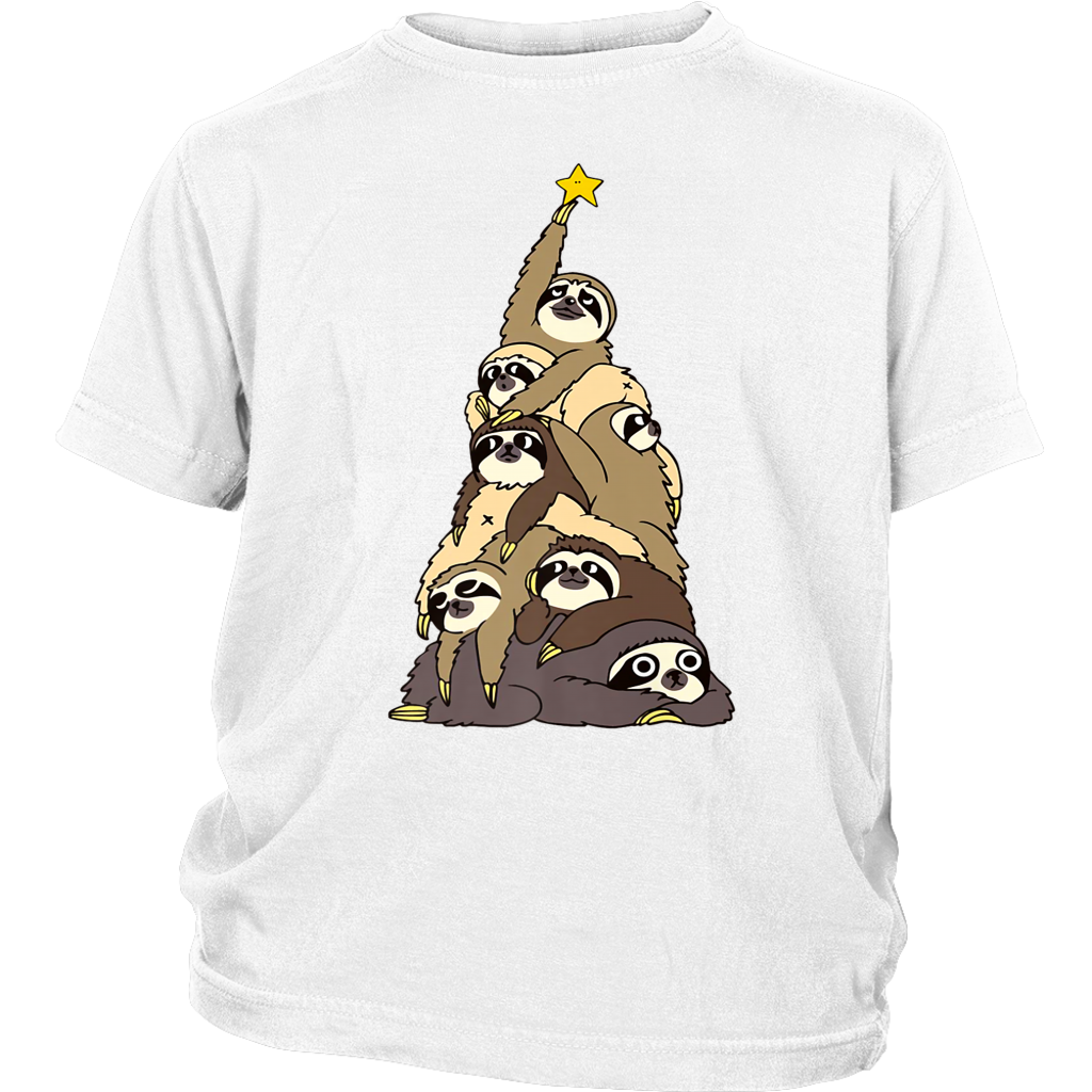 Slothmas Sloth Christmas Tree shirts District Youth Shirt