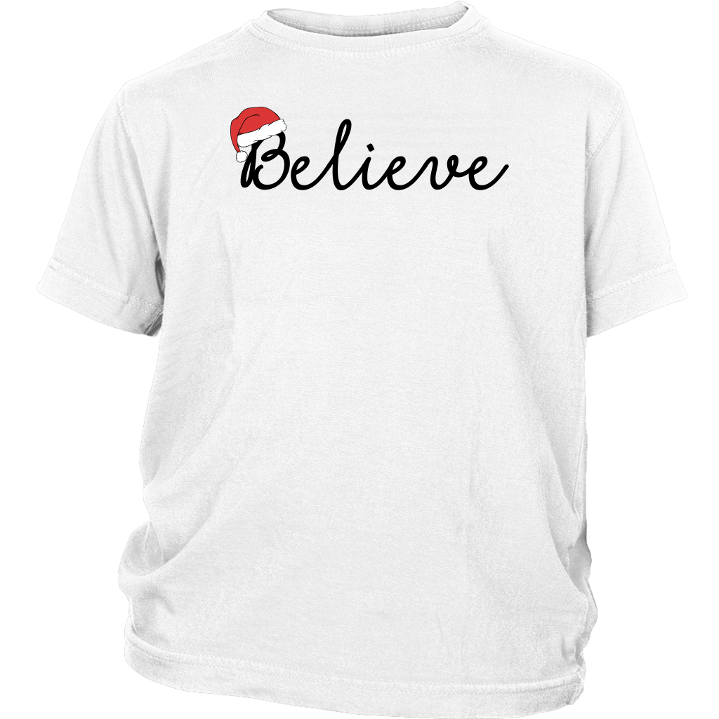 Believe in Santa Claus Christmas Shirts District Youth Shirt
