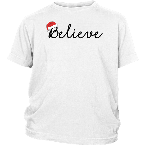 Believe in Santa Claus Christmas Shirts District Youth Shirt