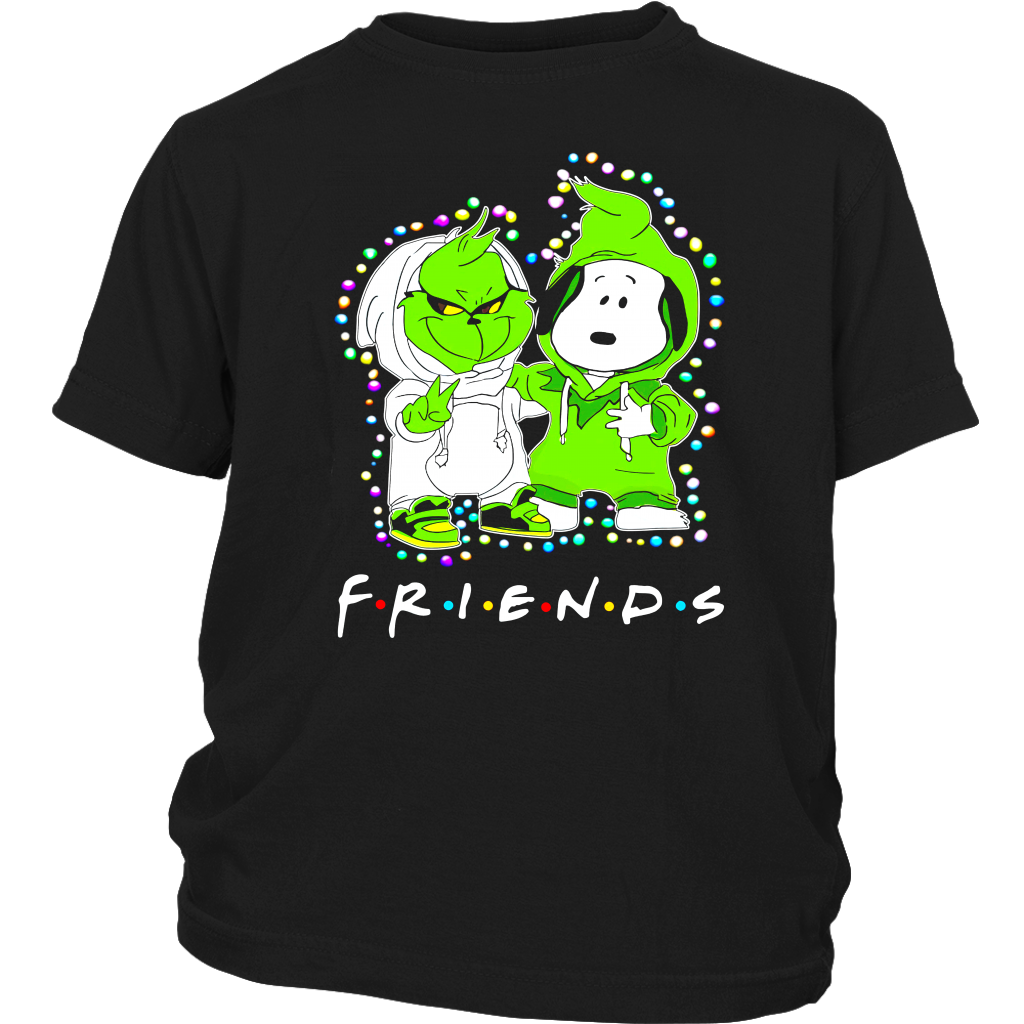 Baby Grinch and Snoopy Friends Christmas Lights Shirts District Youth Shirt