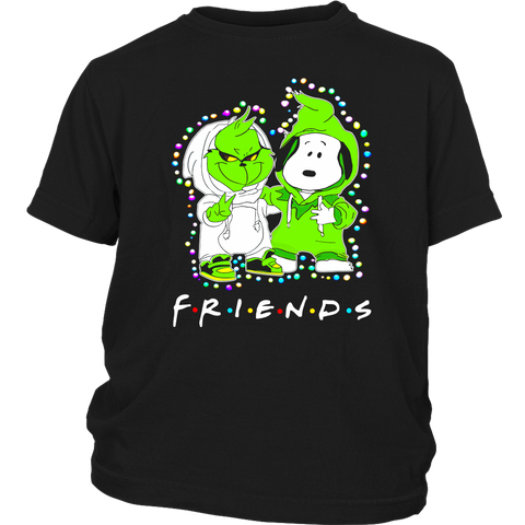 Baby Grinch and Snoopy Friends Christmas Lights Shirts District Youth Shirt