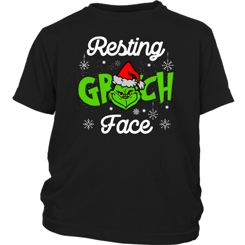 Funny Christmas Resting Grinch Face shirts District Youth Shirt