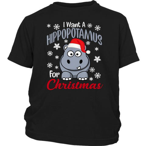 I Want A Hippopotamus For Christmas Hippopo Santa shirts District Youth Shirt