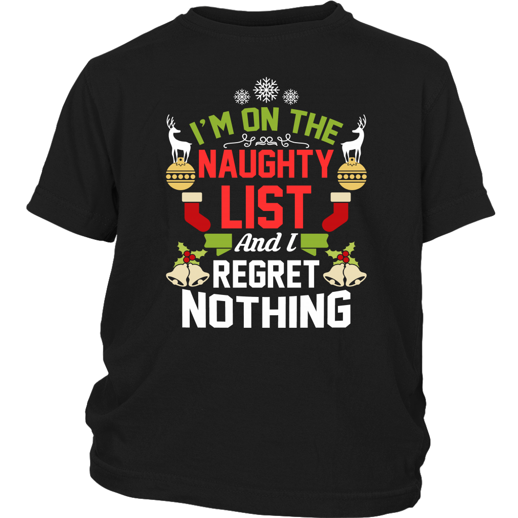 I'm On The Naughty List Funny Christmas shirts District Youth Shirt