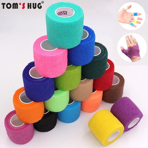 18 Colors Colorful Athletic Wrap Tape Self Adhesive Elastic Bandage