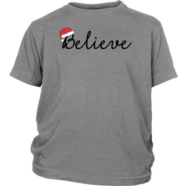 Believe in Santa Claus Christmas Shirts District Youth Shirt