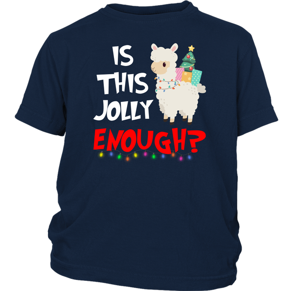 Is This Jolly Enough Llama christmas shirts District Youth Shirt