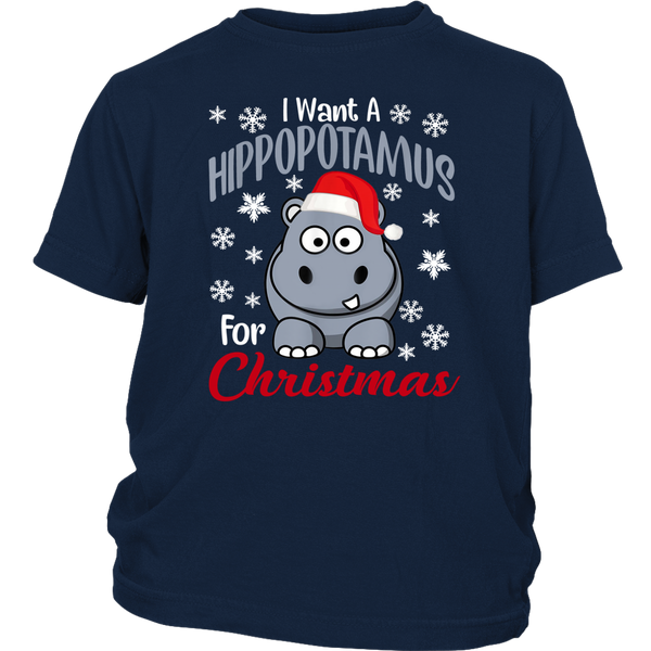 I Want A Hippopotamus For Christmas Hippopo Santa shirts District Youth Shirt