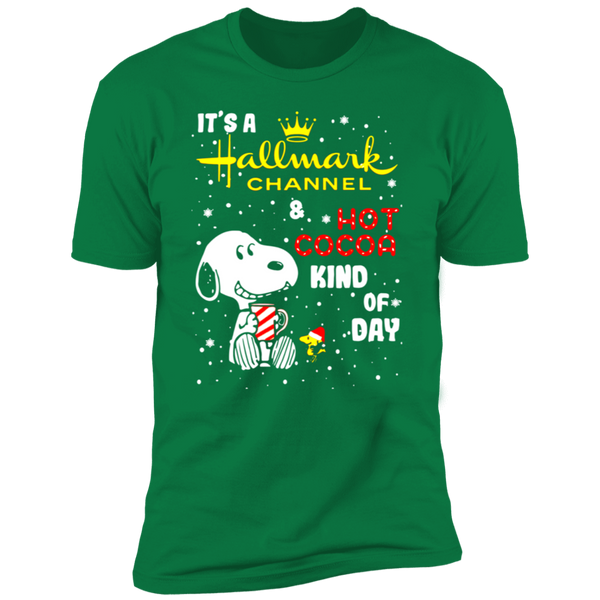 Snoopy It's A Hallmark Christmas Movie And Coffee Kind Of Day Shirt NL3600 Next Level Premium Short Sleeve T-Shirt