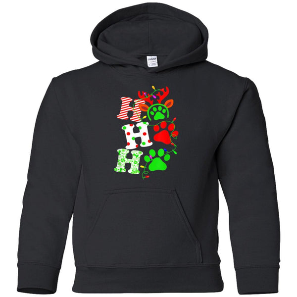 Hohoho Christmas Paw Dog Funny shirts G185B Gildan Youth Pullover Hoodie