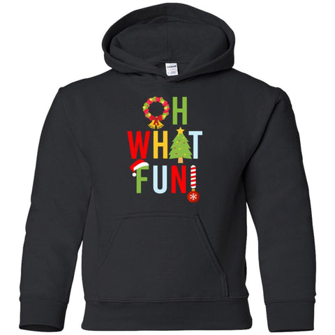 Oh What Fun Christmas Shirts G185B Gildan Youth Pullover Hoodie