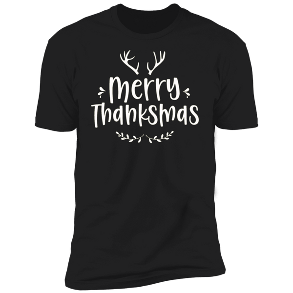MERRY THANKSMAS FESTIVE THANKSGIVING CHRISTMAS SHIRT NL3600 Next Level Premium Short Sleeve T-Shirt