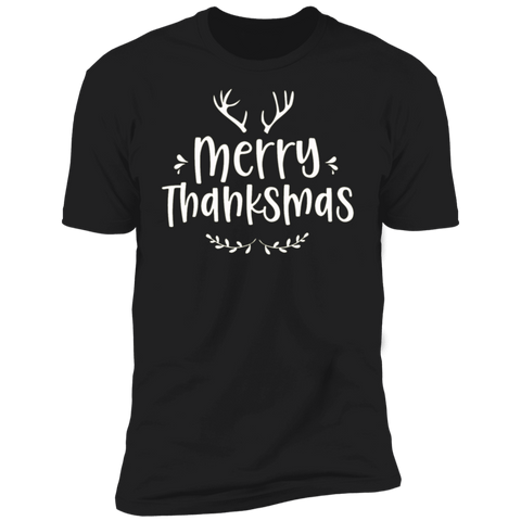 MERRY THANKSMAS FESTIVE THANKSGIVING CHRISTMAS SHIRT NL3600 Next Level Premium Short Sleeve T-Shirt