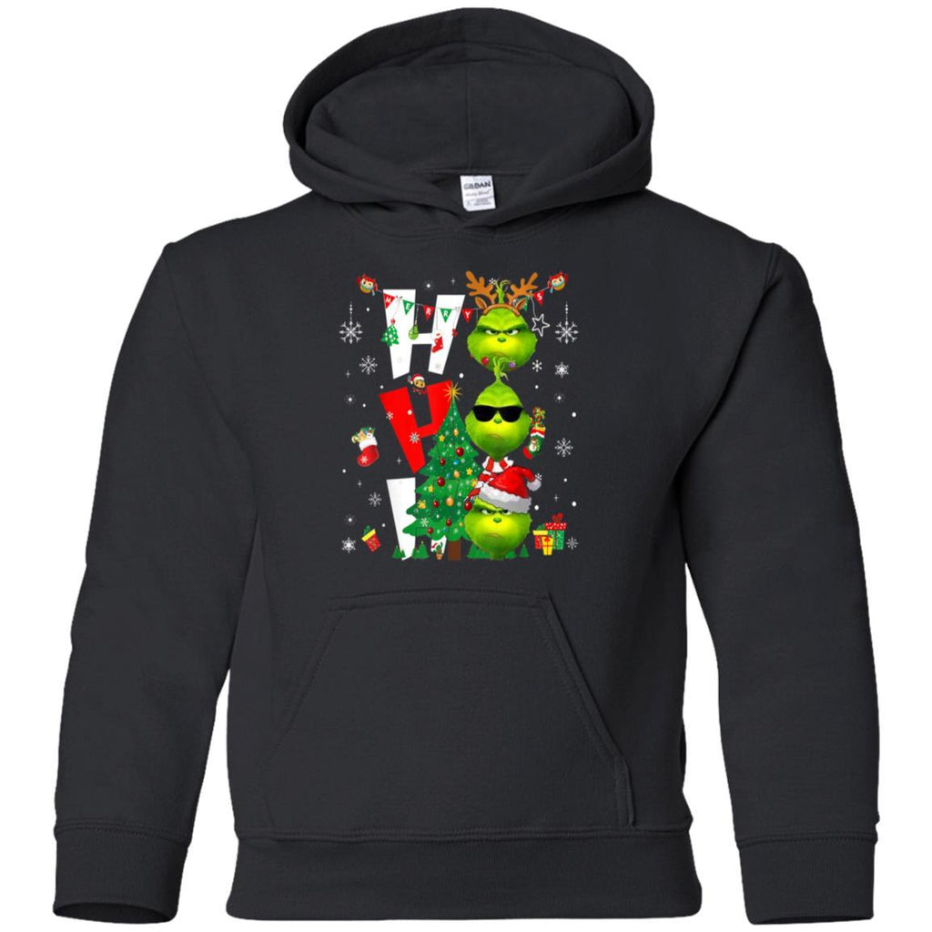 Ho Ho Ho Merry Christmas Grinch Funny shirts G185B Gildan Youth Pullover Hoodie