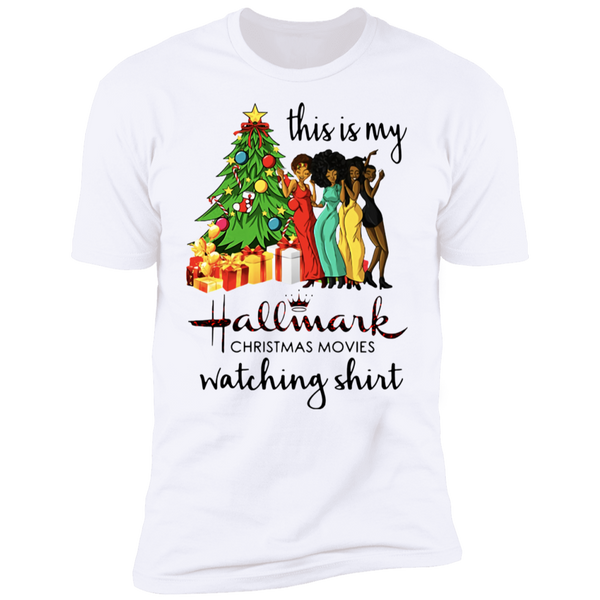 This Is My Black Girls Hallmark Christmas Movie Watching Shirt NL3600 Next Level Premium Short Sleeve T-Shirt
