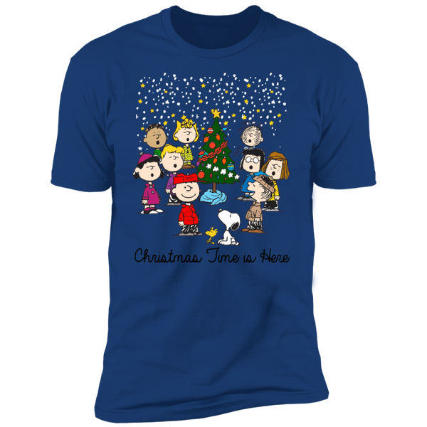 The Peanuts Gang Christmas Time Is Here Snoopy Shirt NL3600 Next Level Premium Short Sleeve T-Shirt