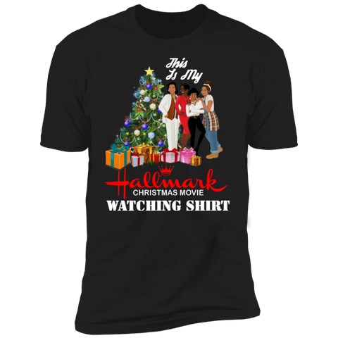 This Is My Black Girls Hallmark Christmas Movie Watching Shirt NL3600 Next Level Premium Short Sleeve T-Shirt