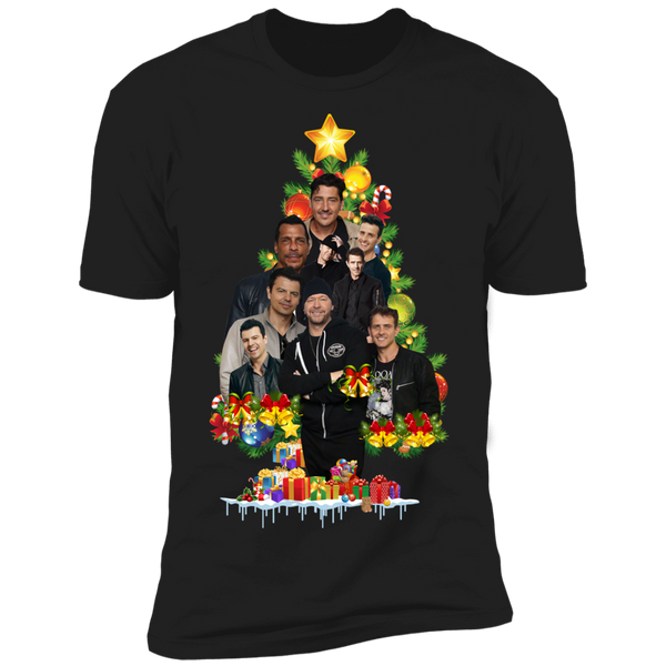 New Kids On The Block Christmas Tree Shirt NL3600 Next Level Premium Short Sleeve T-Shirt