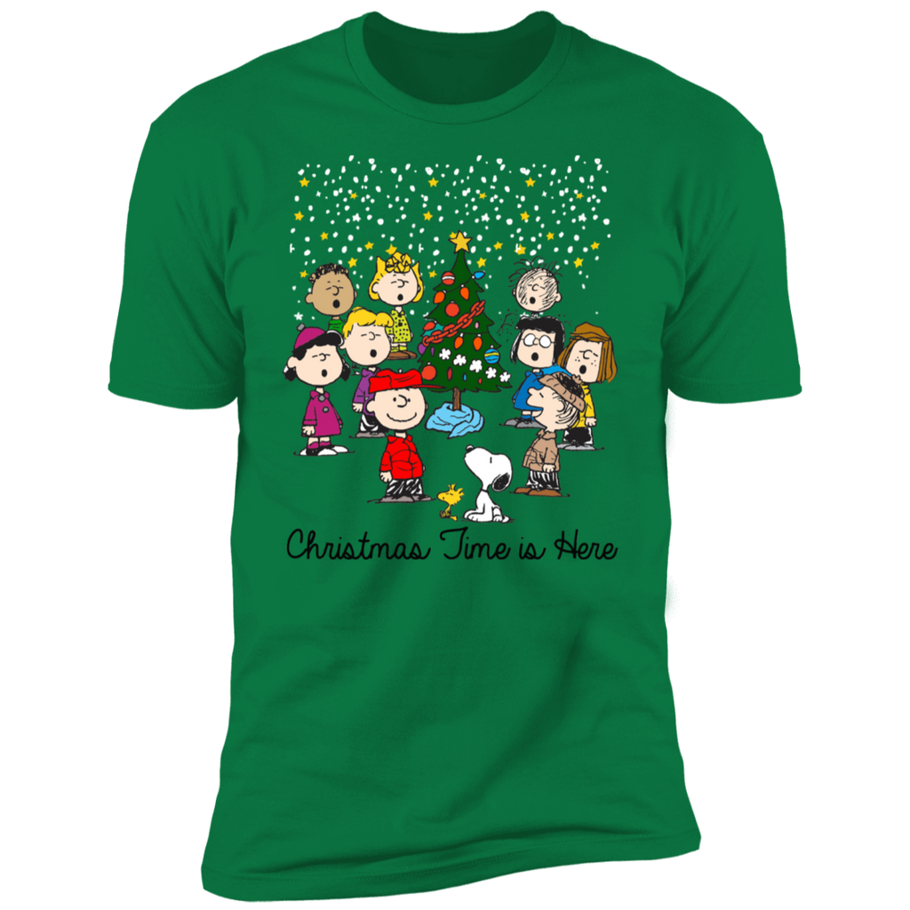 The Peanuts Gang Christmas Time Is Here Snoopy Shirt NL3600 Next Level Premium Short Sleeve T-Shirt