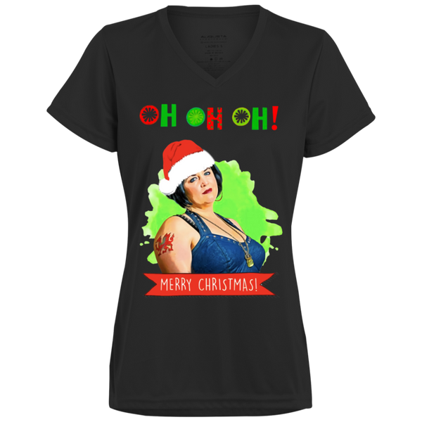 Nessa Ho Ho Ho Gavin & Stacey Sugar Tits Christmas Sweater- Hoodie Shirt 1790 Augusta Ladies' Wicking T-Shirt