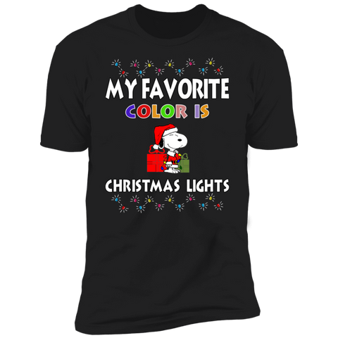My Favorite Color Is Christmas Light Shirt Shirt NL3600 Next Level Premium Short Sleeve T-Shirt