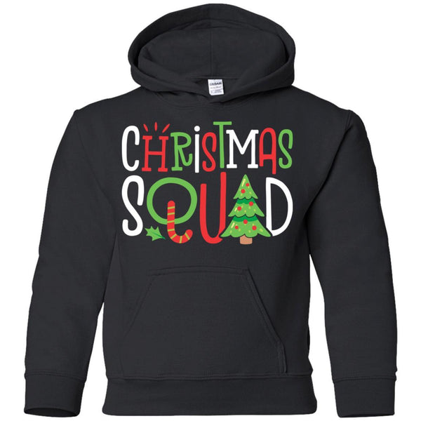 Christmas Squad Funny Xmas Tree Family Matching Pajamas shirt G185B Gildan Youth Pullover Hoodie