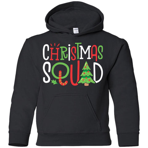 Christmas Squad Funny Xmas Tree Family Matching Pajamas shirt G185B Gildan Youth Pullover Hoodie