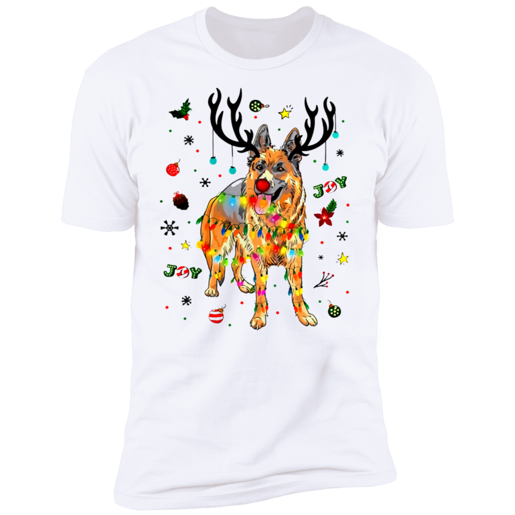 OLD GERMAN SHEPHERD DOG REINDEER CHRISTMAS JOY SHIRT Shirt NL3600 Next Level Premium Short Sleeve T-Shirt