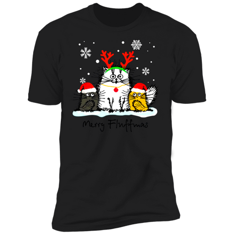 Merry Fluffmas Funny Cat Lover Christmas Gift	Shirt NL3600 Next Level Premium Short Sleeve T-Shirt