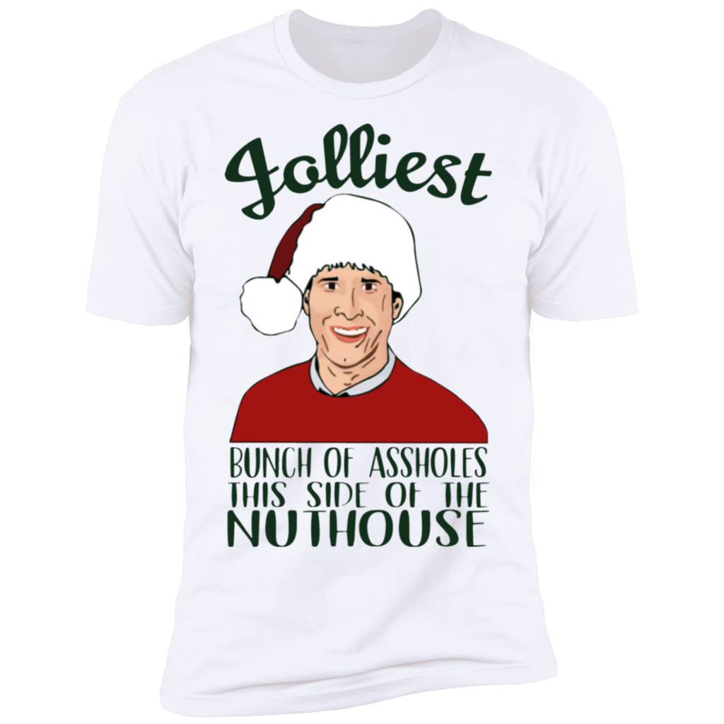 Jolliest Bunch of Assho les This Side Of The Nuthouse Christmas CoffeeShirt NL3600 Next Level Premium Short Sleeve T-Shirt