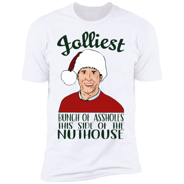 Jolliest Bunch of Assho les This Side Of The Nuthouse Christmas CoffeeShirt NL3600 Next Level Premium Short Sleeve T-Shirt
