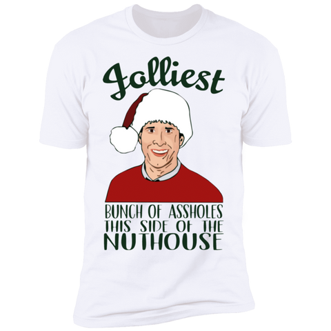 Jolliest Bunch of Assho les This Side Of The Nuthouse Christmas CoffeeShirt NL3600 Next Level Premium Short Sleeve T-Shirt