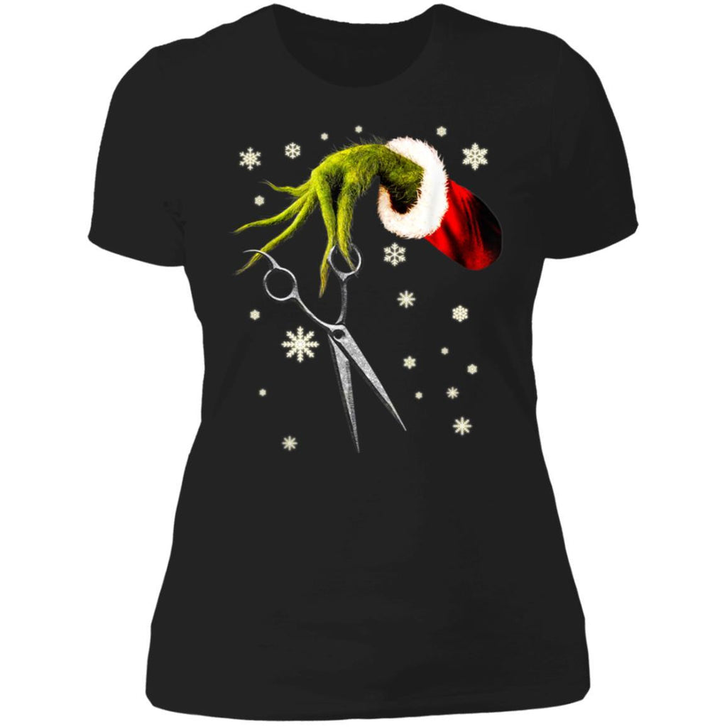 Funny scissor Christmas Great hairstylist Christmas Shirts NL3900 Next Level Ladies' Boyfriend T-Shirt