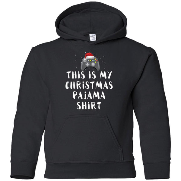 This is My Christmas Pajama Shirt Gamer Christmas G185B Gildan Youth Pullover Hoodie