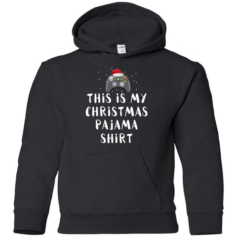 This is My Christmas Pajama Shirt Gamer Christmas G185B Gildan Youth Pullover Hoodie