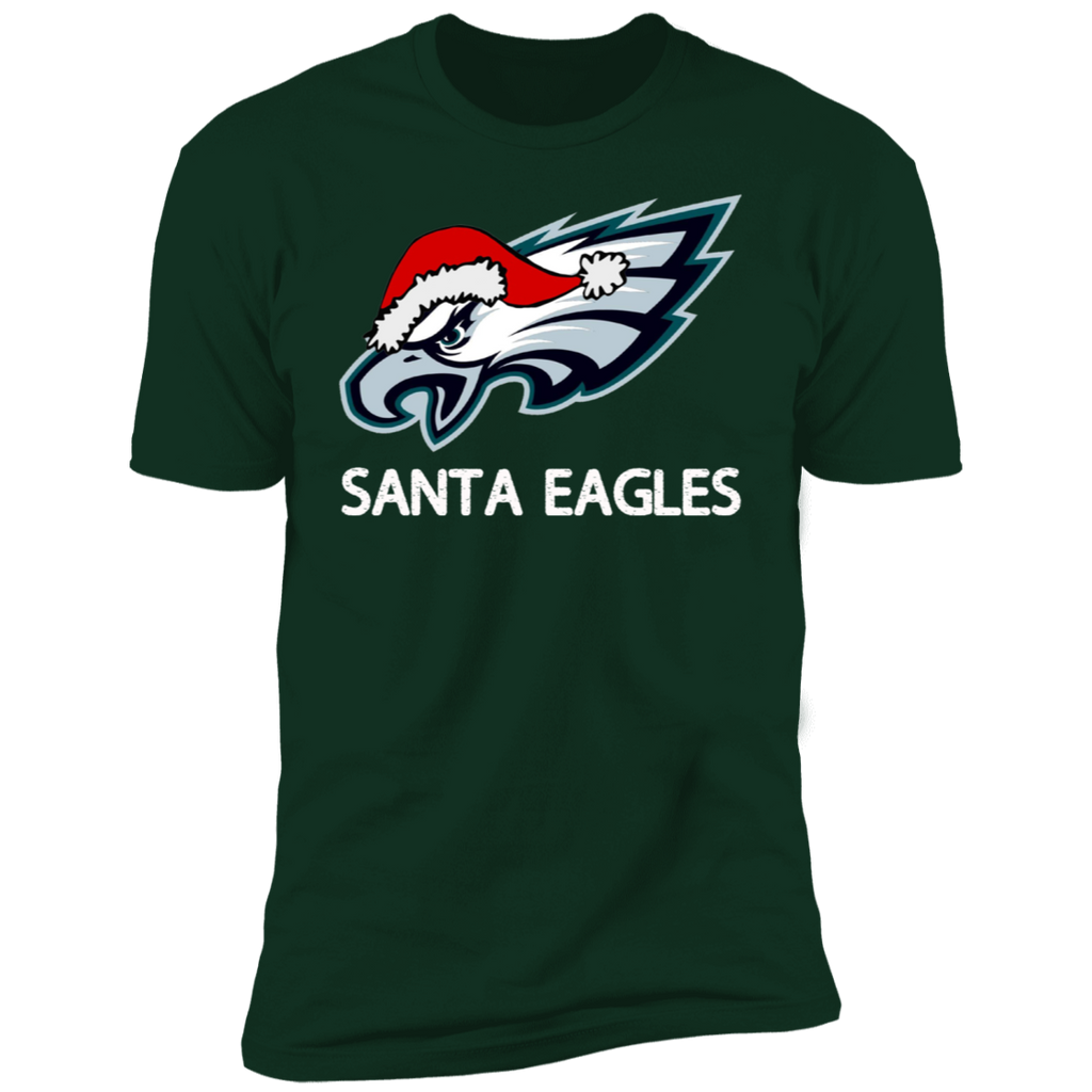 Santa Eagles Philadelphia Christmas Shirt Long Sleeve Hoodie Shirt NL3600 Next Level Premium Short Sleeve T-Shirt
