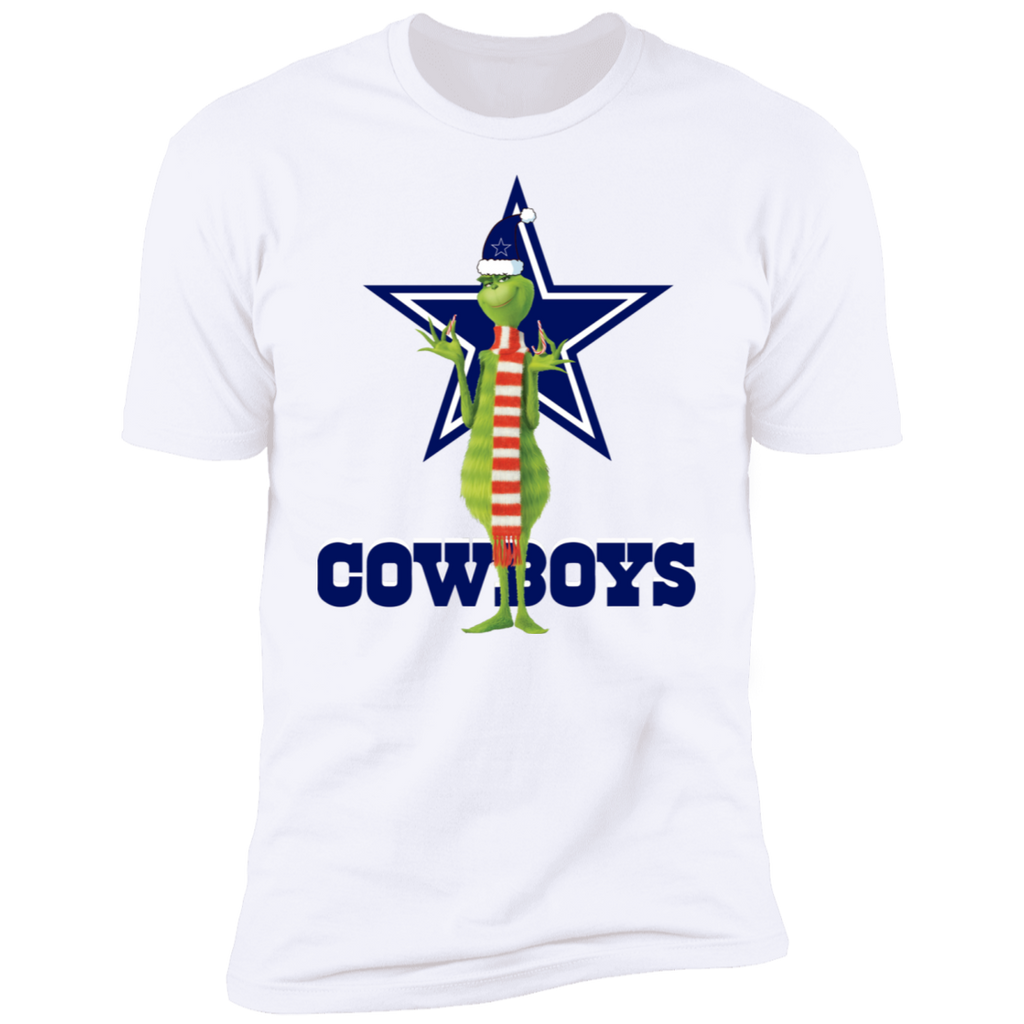 Santa Grinch Dallas Cowboys Christmas Shirt Sweater Hoodie Shirt NL3600 Next Level Premium Short Sleeve T-Shirt