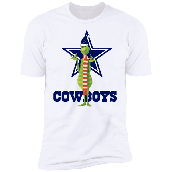 Santa Grinch Dallas Cowboys Christmas Shirt Sweater Hoodie Shirt NL3600 Next Level Premium Short Sleeve T-Shirt