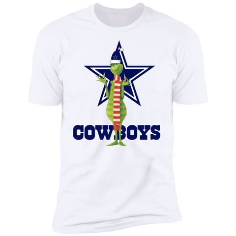 Santa Grinch Dallas Cowboys Christmas Shirt Sweater Hoodie Shirt NL3600 Next Level Premium Short Sleeve T-Shirt